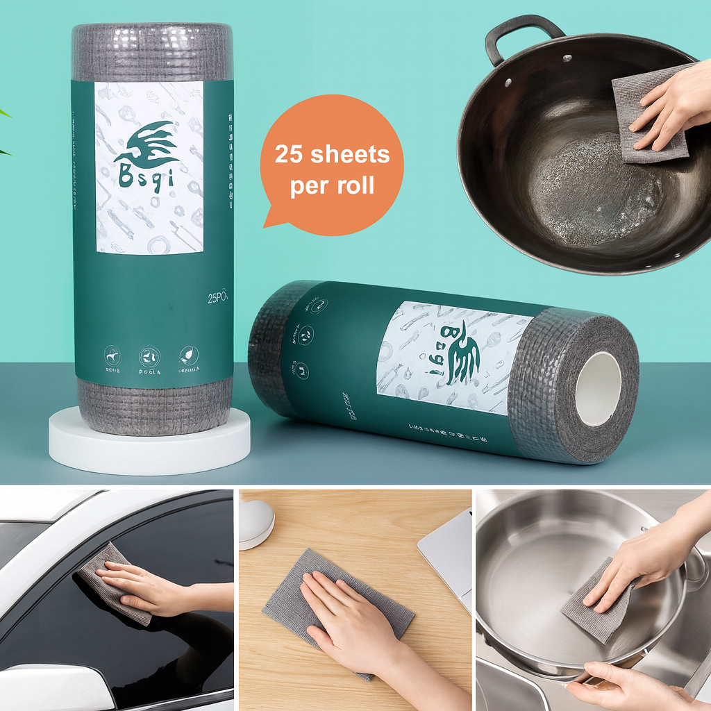 Microfiber Cleaning Cloth Roll (25 Sheets)